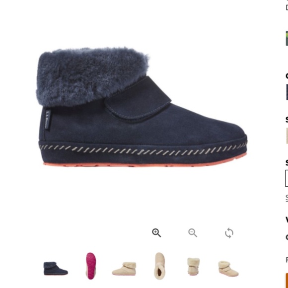 L.L. Bean Shoes - L.L.Bean Wicked Good Slippers: Squam Lake Booties. Sheepskin. Blue. Wome…